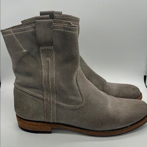 Blackstone EU 38 Suede Leather Ankle Boots - Taupe